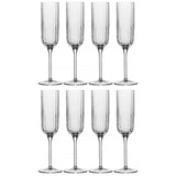 Luigi Bormioli Bach flute glasses 210ml 8 pack (British brand)