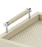 Riviere leather woven Diana tray 46cm x 31cm, imported from the UK