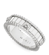 Harrods Marli New York White Gold and Diamond Life Spinning Ring- Buy online at McGrocer