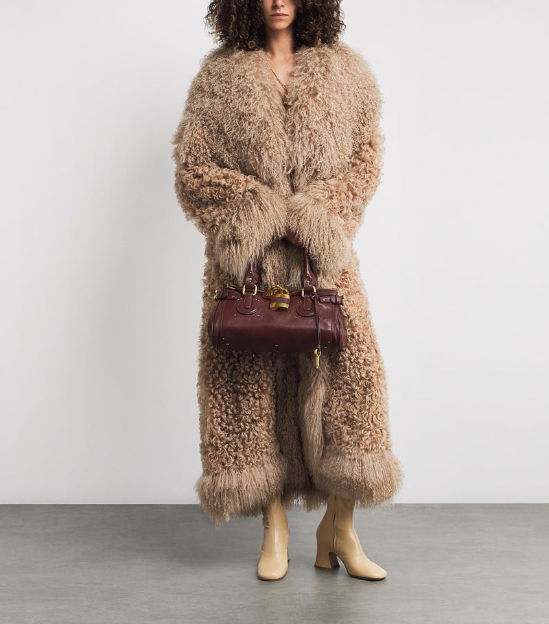 Chloé Paddington top-handle bag leather padlock charm, imported from the UK