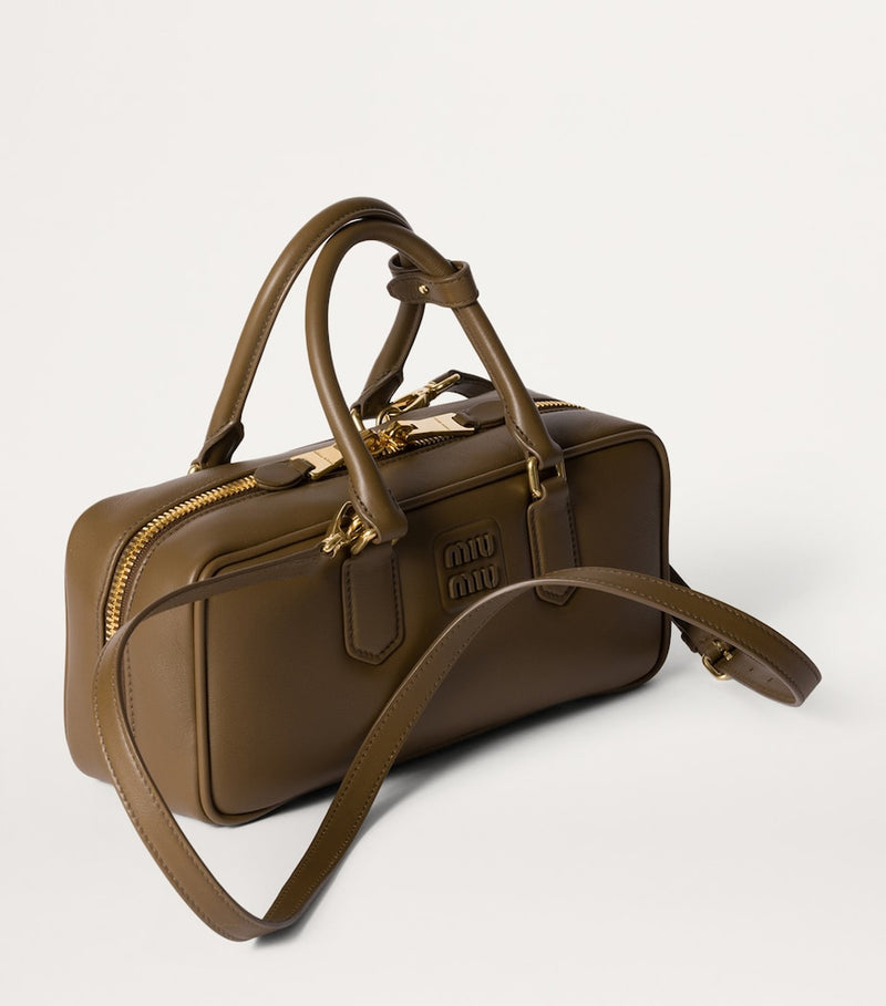 Miu Miu Arcadie leather top-handle bag, imported from the UK