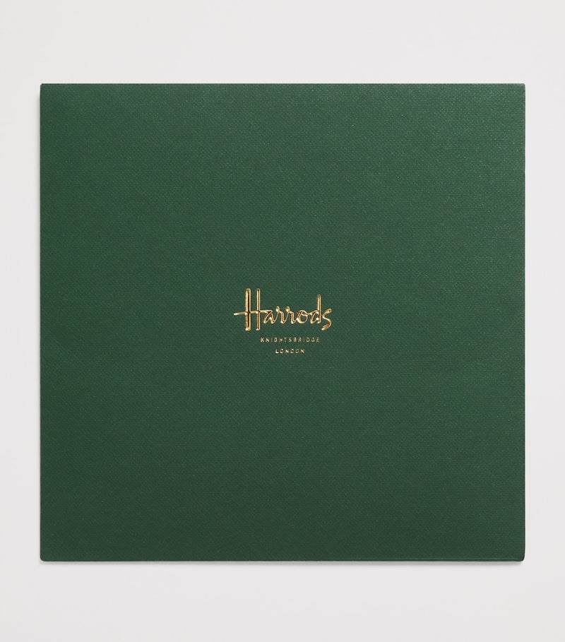 Harrods silk jacquard pocket square 32cm, imported from the UK