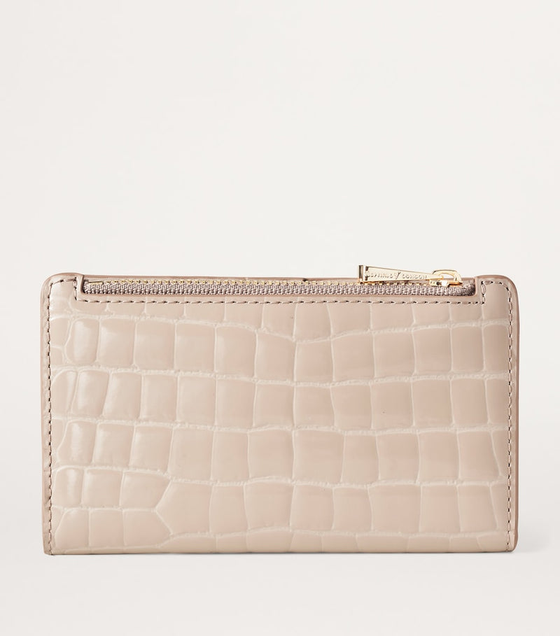 Aspinal London Mayfair purse croc-embossed patent leather (British brand)