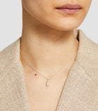 Persée alphabet necklace with floating diamond (British brand)