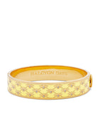 Halcyon Days gold-plated enamel bee sparkle bangle, imported from the UK