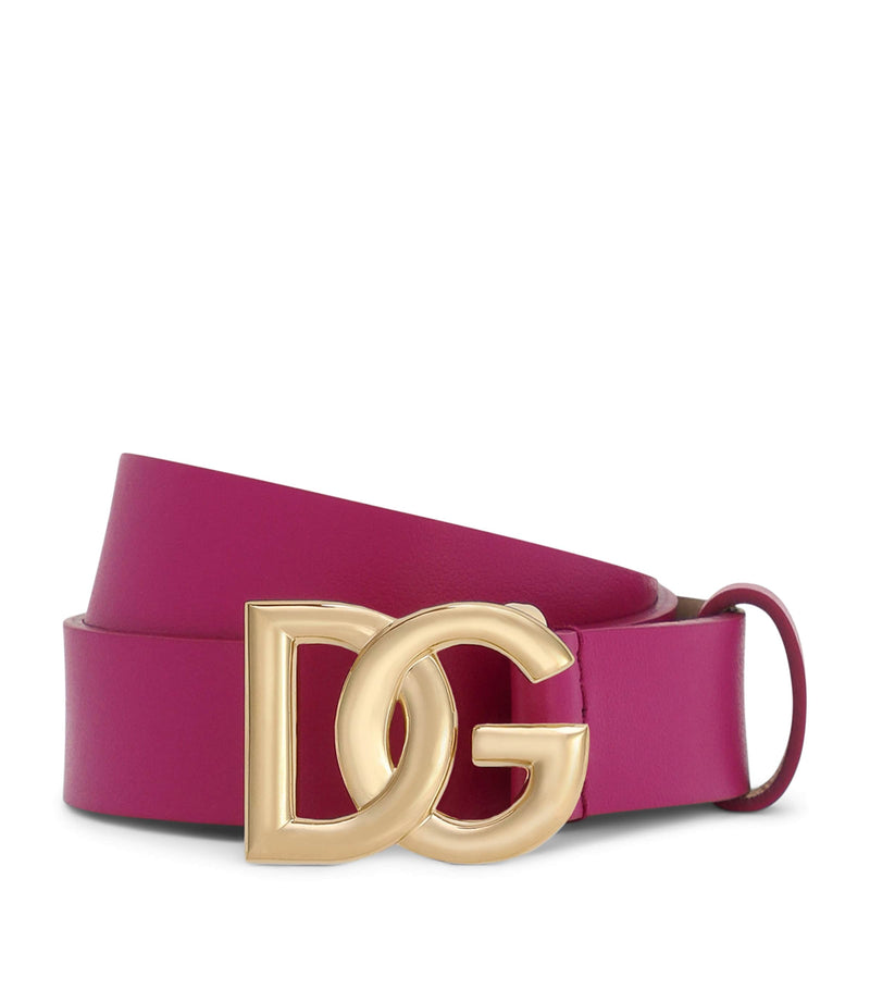 Dolce&Gabbana Kids calfskin belt with DG buckle 2cm (British brand)