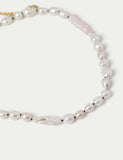 Autograph 18ct gold plated freshwater pearl knot necklace - British product