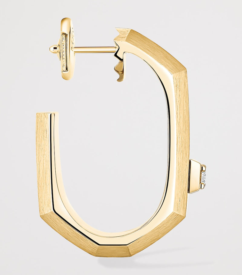 Messika single hoop earring in yellow gold with diamond (British brand)