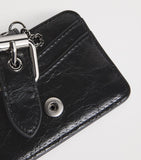 Maje cracked leather Miss M card holder, imported from the UK