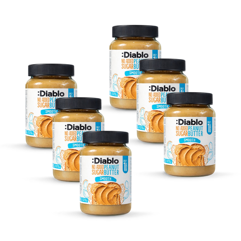 Diablo smooth peanut butter no added sugar 350g (British brand)