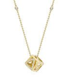 Boodles Be You cube diamond pendant necklace, imported from the UK