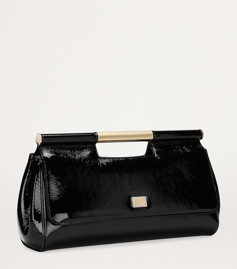 Dolce&Gabbana Sicily clutch bag leather gold hardware, UK version