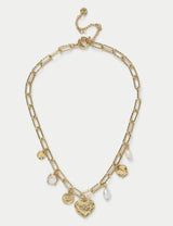 M&S 18k Gold Plated Heart Charm Necklace - 260 cm- Buy online at McGrocer