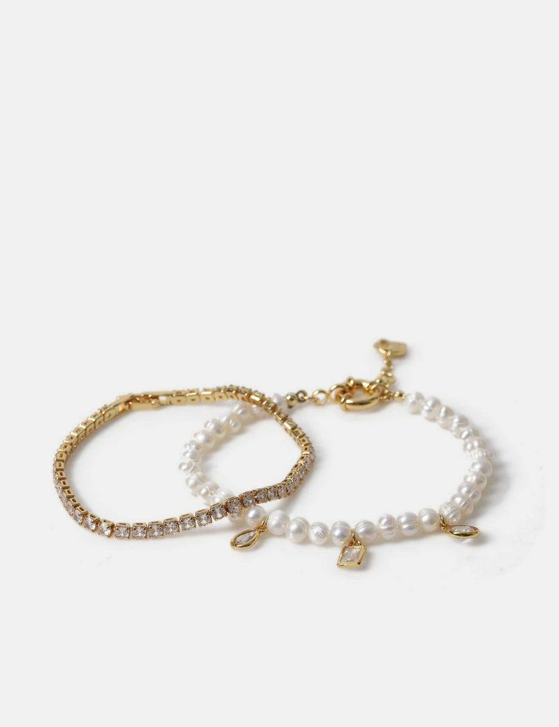 18k gold plated pearl bracelet, UK version