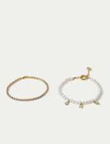 M&S 18k Gold Plated Pearl Bracelet- Buy online at McGrocer