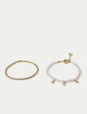 18k gold plated pearl bracelet, UK version