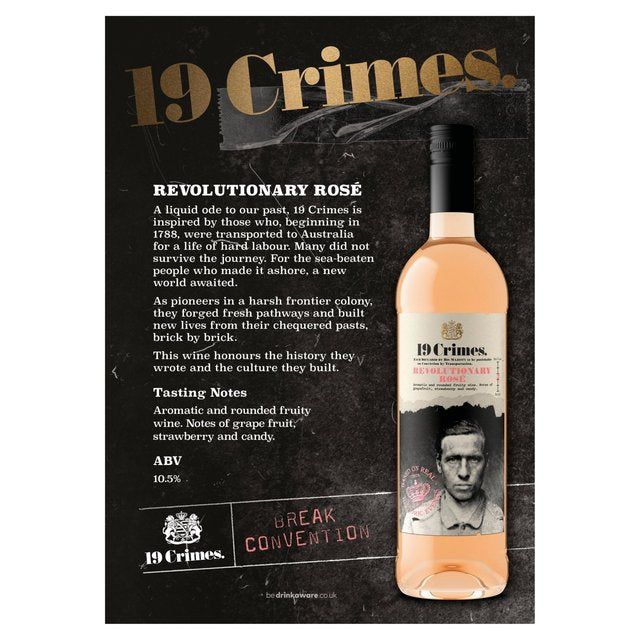 19 Crimes Revolutionary Rose 75cl - McGrocer