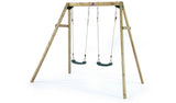 Argos Plum Wooden Double Swing Set Outdoor Toy 222x162x224cm- Buy online at McGrocer
