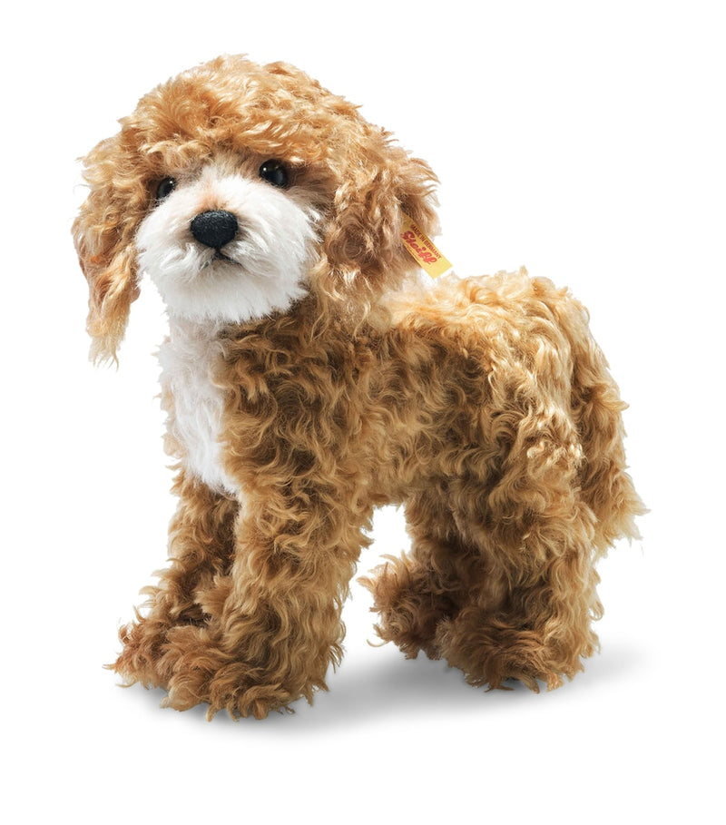 Steiff Cockapoo plush dog toy with mohair fur, 27cm (British brand)
