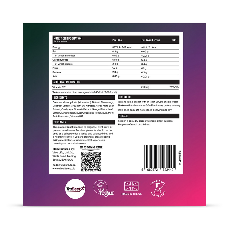 IGNITE Functional Energy supplement sachet 10.5g - British product