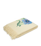 Loretta Caponi virgin wool cornflower throw 132cm x 159cm, UK version