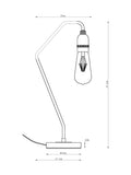 Brooklyn black matte table lamp with retro bulb, imported from the UK