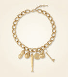 Givenchy chunky charms choker gold-tone brass - British product