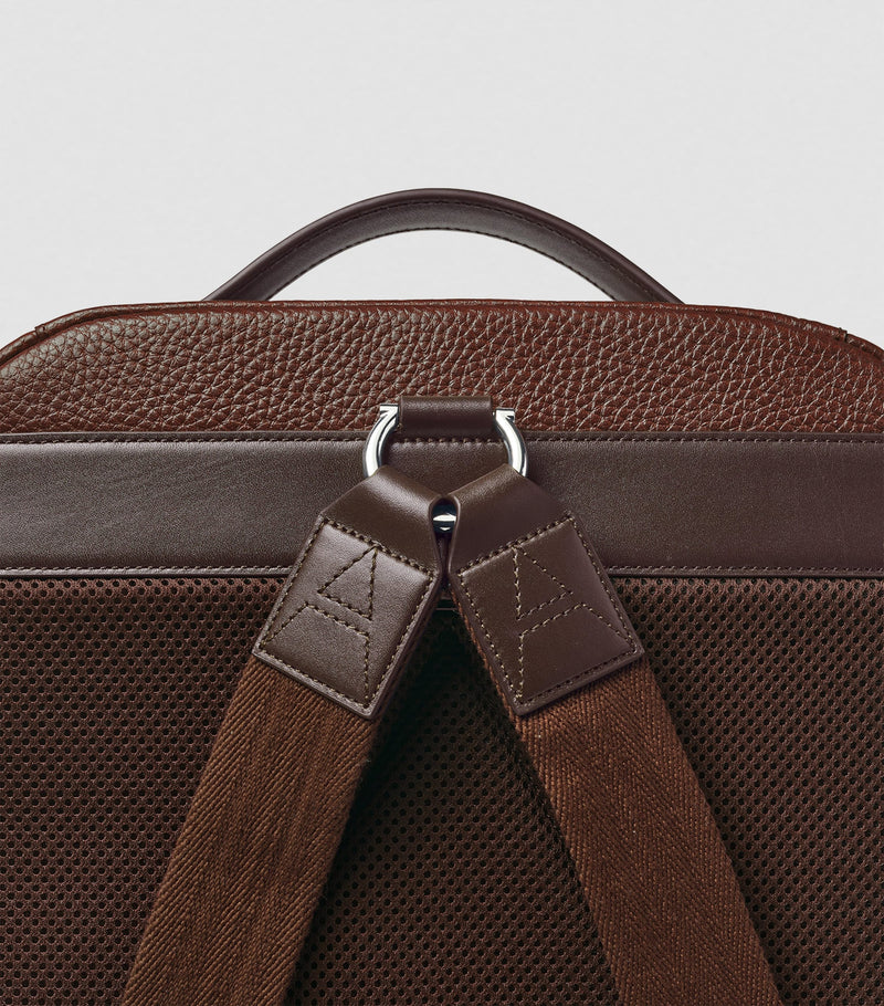 Aspinal of London Pebble Leather Reporter backpack, imported from the UK