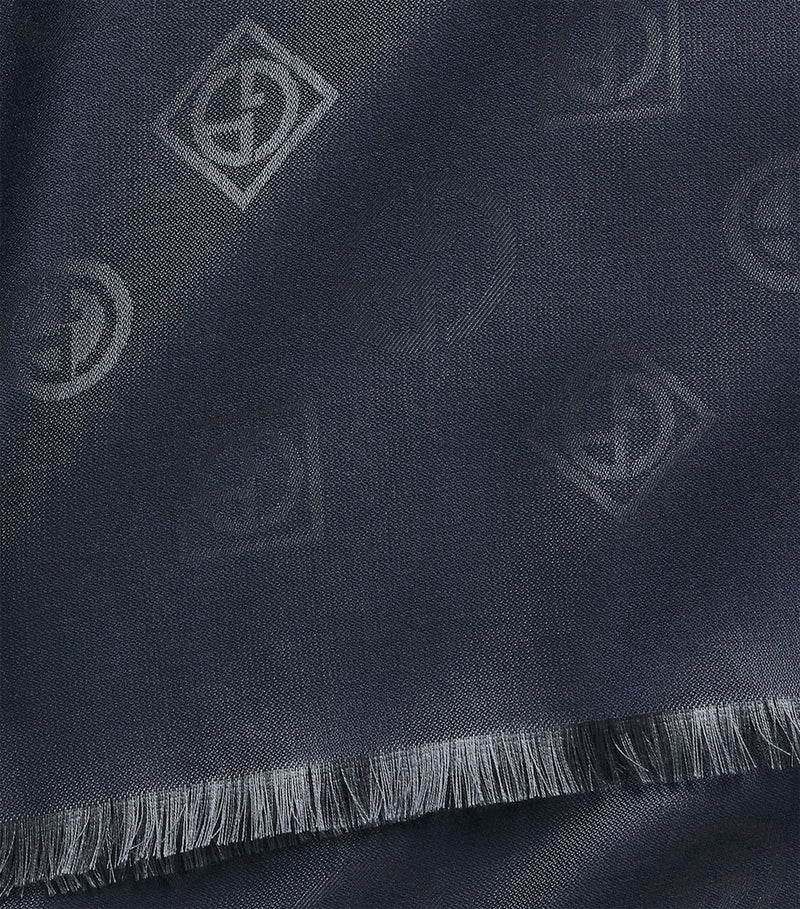 Giorgio Armani silk jacquard scarf 78x204cm, UK version
