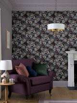Next Laura Ashley Blackberry Purple Honnington Peonies A4 Wallpaper Sample- Buy online at McGrocer