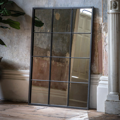 Costco UK Gallery Chafford Black Window Pane Mirror, 80 x 110cm- Buy online at McGrocer