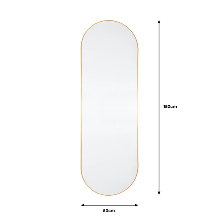 Gallery gold leaner mirror 150 cm - British product