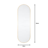 Gallery gold leaner mirror 150 cm - British product