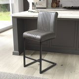 Costco UK Shankar Archer Grey Faux Leather Cantilever Bar Stool, 2 Pack- Buy online at McGrocer