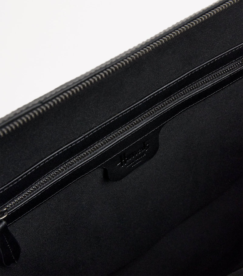 Saffiano Leather Briefcase with Compartmentalised Interior 30x40x7cm