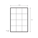 Gallery Chafford black window mirror 80x110cm, UK version