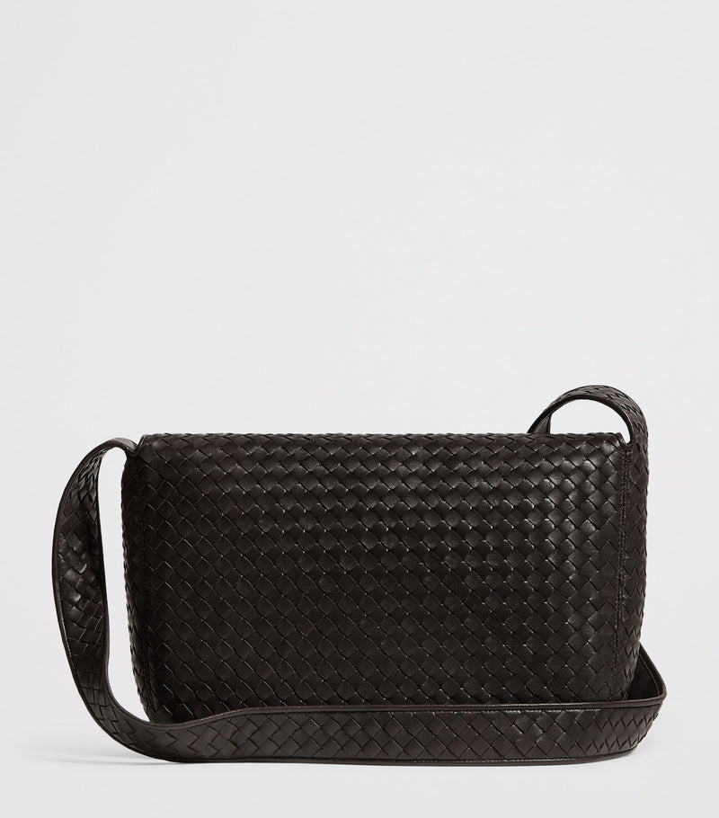 Bottega Veneta Lambskin Veneto Messenger Bag, UK version