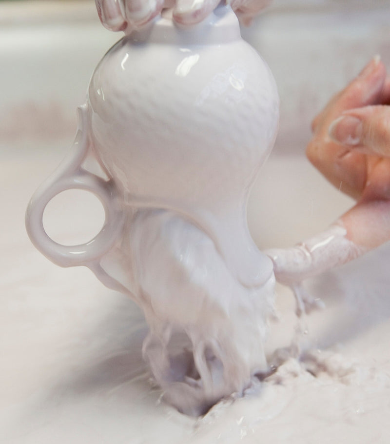 Meissen Waves Relief bisque porcelain creamer (British brand)