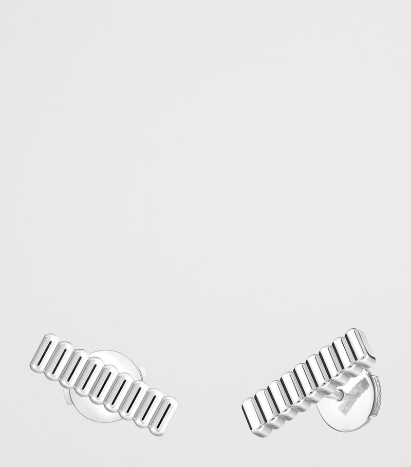Boucheron white gold Grosgrain stud earrings - British product