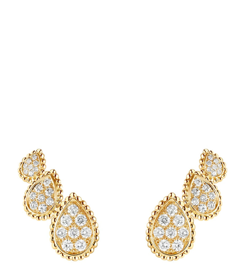 Boucheron Serpent Bohème yellow gold diamond earrings (British brand)