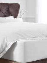 Collection Luxe White 600 Thread Count Cotton Sateen Extra Deep Fitted Sheet