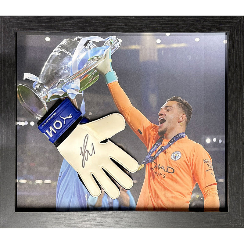 Allstarsignings Ederson signed framed goalkeeper glove 60x50cm - British product
