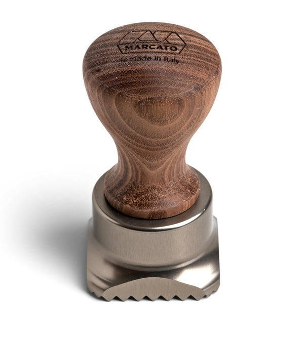 Square Ravioli Stamp 4.5cm Aluminium and Walnut Wood