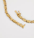 Suzanne Kalan gold diamond tennis necklace, imported from the UK
