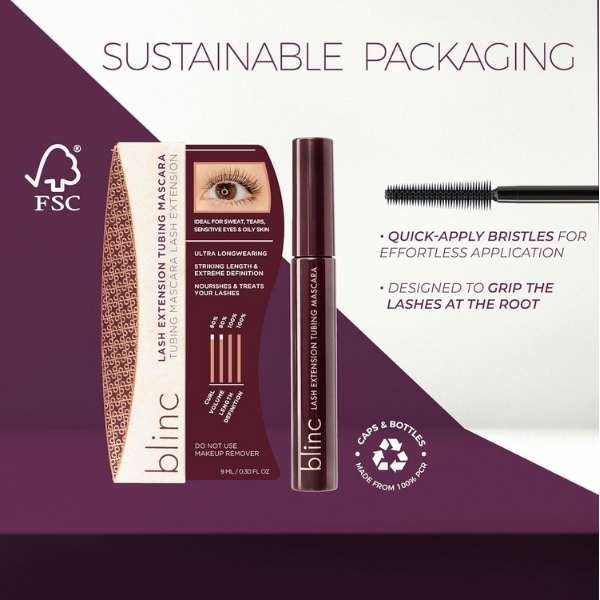 Blinc black lengthening tubing mascara 9mL bottle - British product
