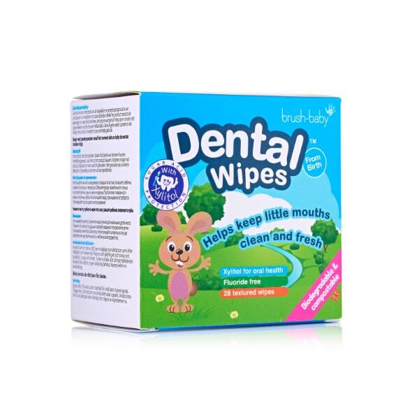 Brush Baby dental wipes for babies 28 wipes, UK version