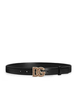 Harrods Dolce & Gabbana Calfskin Logo Belt 2.5cm- Buy online at McGrocer