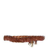 Harrods Miu Miu Woven Leather Belt- Buy online at McGrocer