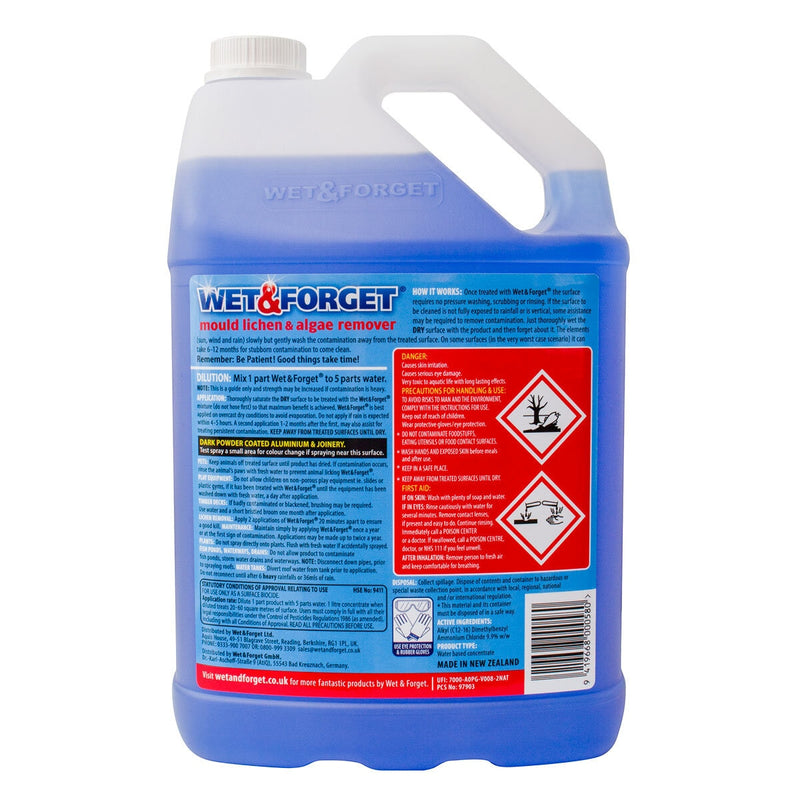 Wet & Forget mould, lichen and algae remover 5 litre (British brand)