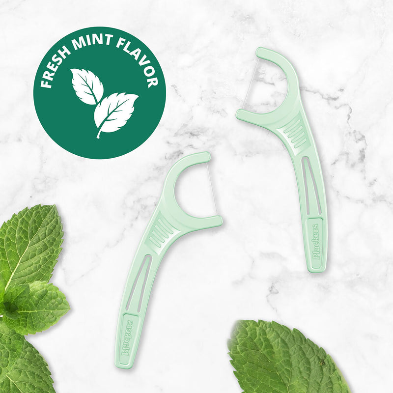 Plackers Micro Mint dental flossers 600 pack, imported from the UK